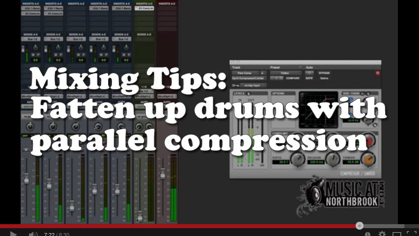 Fatten up drums with parallel compression